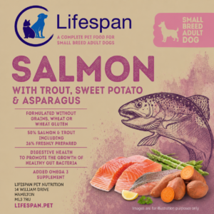 salmon with trout, sweet potato & aspragus