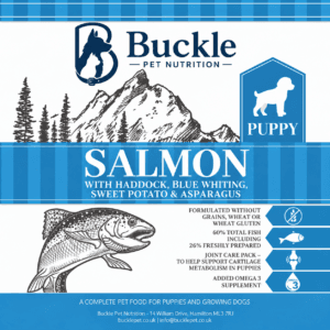 Puppy Salmon with Haddock, White Fish, Sweet Potato & Asparagus