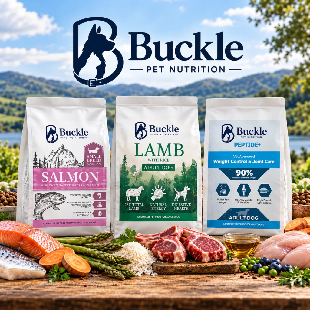 Buckle dog food bag range
