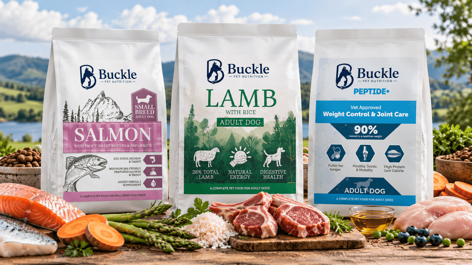 premium natural dog nutrition trio